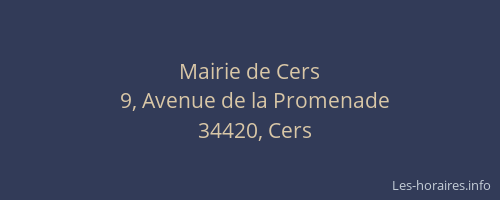 Mairie de Cers