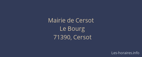 Mairie de Cersot