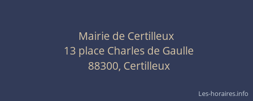 Mairie de Certilleux