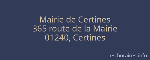 Mairie de Certines