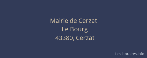 Mairie de Cerzat