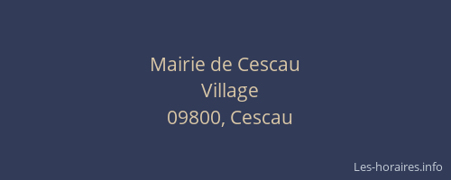Mairie de Cescau