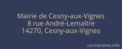 Mairie de Cesny-aux-Vignes