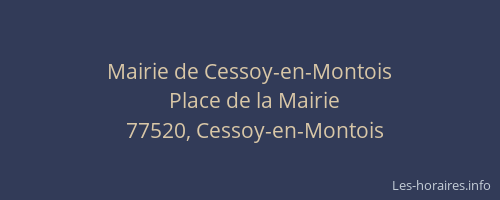 Mairie de Cessoy-en-Montois