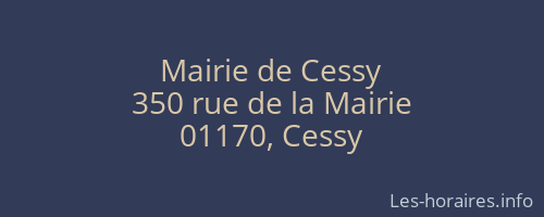 Mairie de Cessy