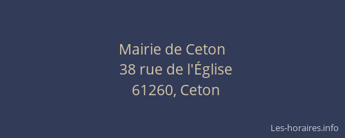 Mairie de Ceton