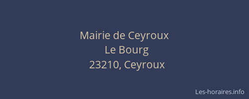 Mairie de Ceyroux