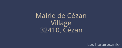 Mairie de Cézan