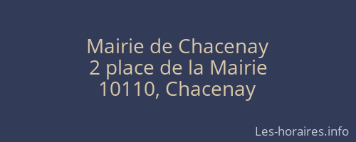 Mairie de Chacenay