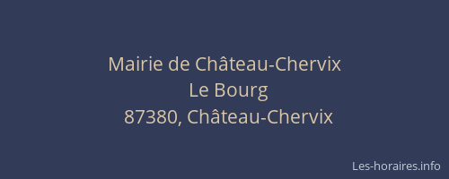 Mairie de Château-Chervix