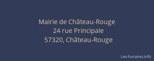 Mairie de Ch&acirc;teau-Rouge