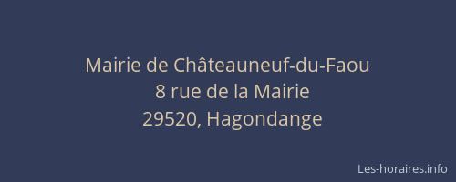 Mairie de Ch&acirc;teauneuf-du-Faou
