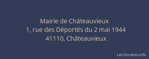 Mairie de Ch&acirc;teauvieux