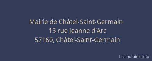 Mairie de Ch&acirc;tel-Saint-Germain
