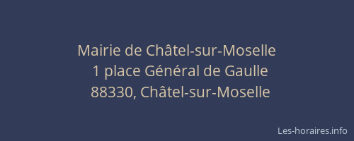 Mairie de Ch&acirc;tel-sur-Moselle