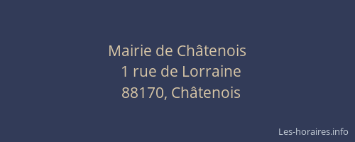 Mairie de Ch&acirc;tenois