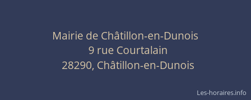 Mairie de Châtillon-en-Dunois