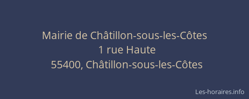 Mairie de Ch&acirc;tillon-sous-les-C&ocirc;tes