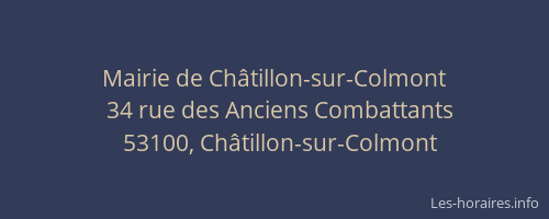 Mairie de Ch&acirc;tillon-sur-Colmont