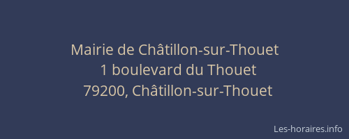 Mairie de Ch&acirc;tillon-sur-Thouet