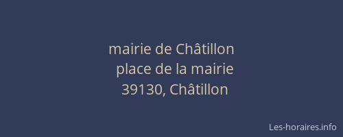mairie de Châtillon