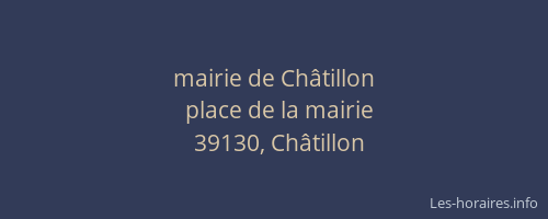 mairie de Ch&acirc;tillon