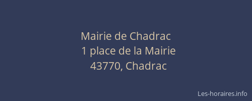 Mairie de Chadrac