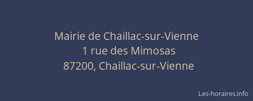 Mairie de Chaillac-sur-Vienne