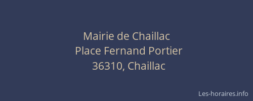 Mairie de Chaillac