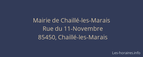Mairie de Chaillé-les-Marais