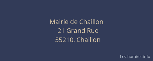 Mairie de Chaillon