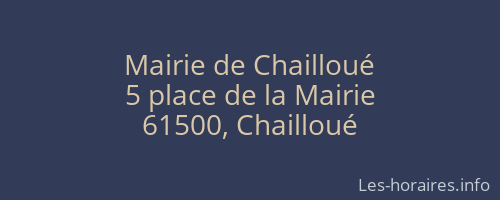Mairie de Chailloué