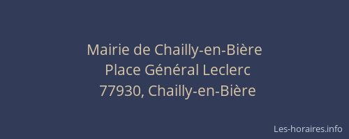 Mairie de Chailly-en-Bière