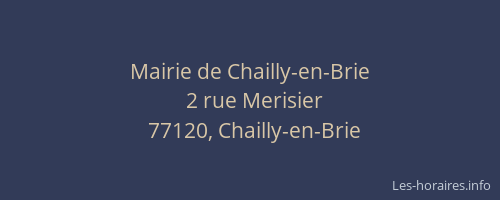 Mairie de Chailly-en-Brie