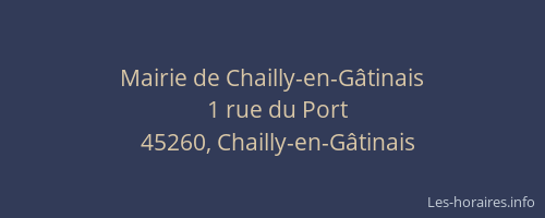 Mairie de Chailly-en-Gâtinais