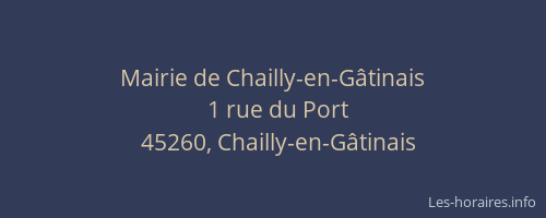 Mairie de Chailly-en-G&acirc;tinais