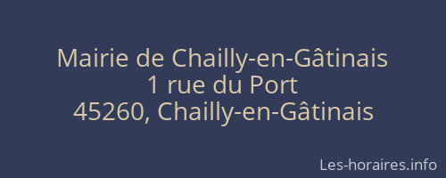 Mairie de Chailly-en-Gâtinais