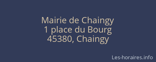 Mairie de Chaingy