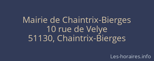 Mairie de Chaintrix-Bierges