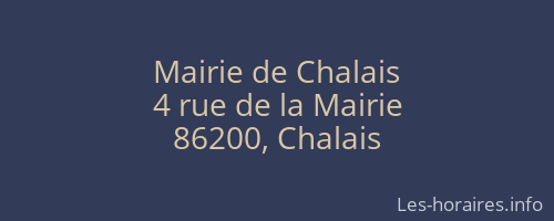 Mairie de Chalais