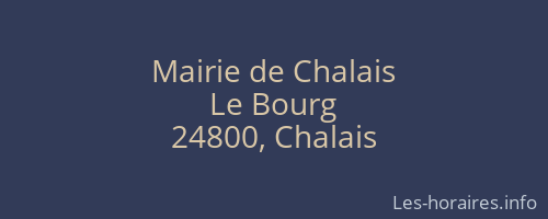 Mairie de Chalais