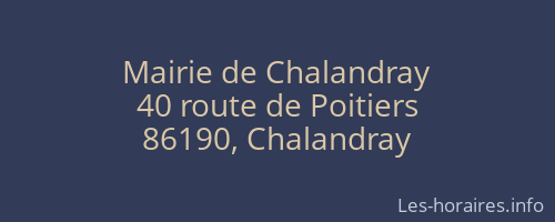 Mairie de Chalandray