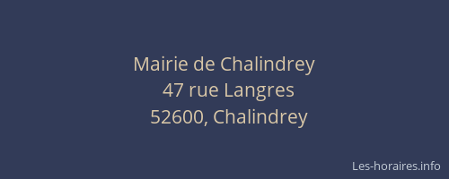 Mairie de Chalindrey