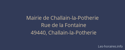 Mairie de Challain-la-Potherie