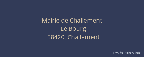 Mairie de Challement