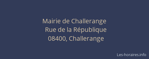 Mairie de Challerange
