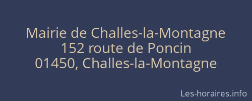 Mairie de Challes-la-Montagne