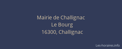 Mairie de Challignac