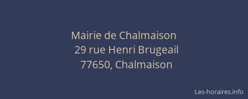 Mairie de Chalmaison