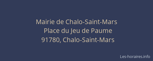 Mairie de Chalo-Saint-Mars